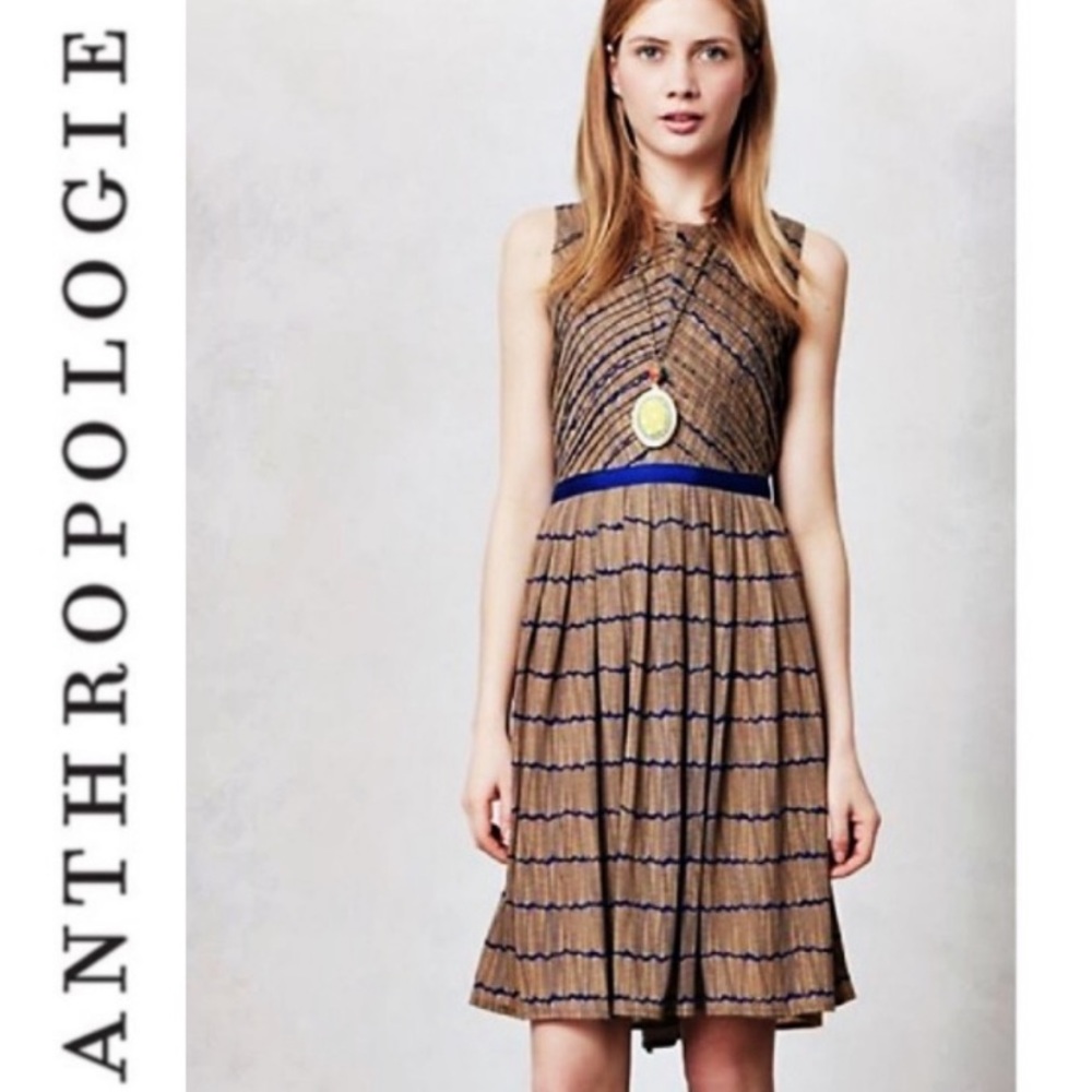 Anthropologie Isani Pleated Dress